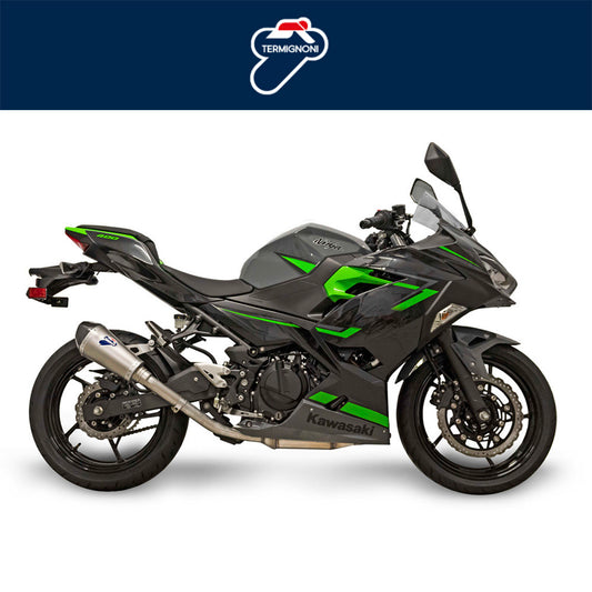 ２０１８年から現行年式モデル カワサキＮｉｎｊａ　４００用 テルミニョーニ SO-01 スリップオン チタンスリーブ（カーボンエンドキャップ付き）Ninja 400/Z400（18-）Termignoni SO-01 Slip-On Titanium Sleeve w/ Carbon End Cap Ninja 400/Z400 (18- ) (送料無料)