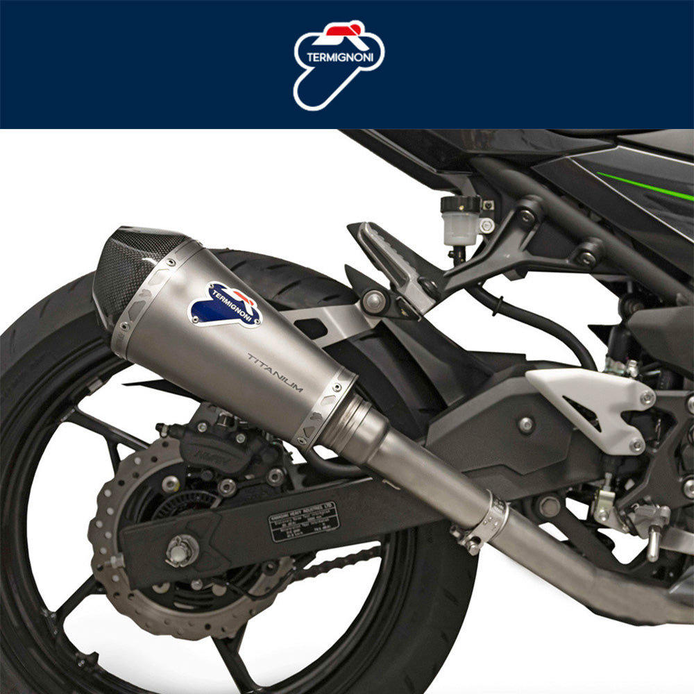 ２０１８年から現行年式モデル カワサキＮｉｎｊａ　４００用 テルミニョーニ SO-01 スリップオン チタンスリーブ（カーボンエンドキャップ付き）Ninja 400/Z400（18-）Termignoni SO-01 Slip-On Titanium Sleeve w/ Carbon End Cap Ninja 400/Z400 (18- ) (送料無料)