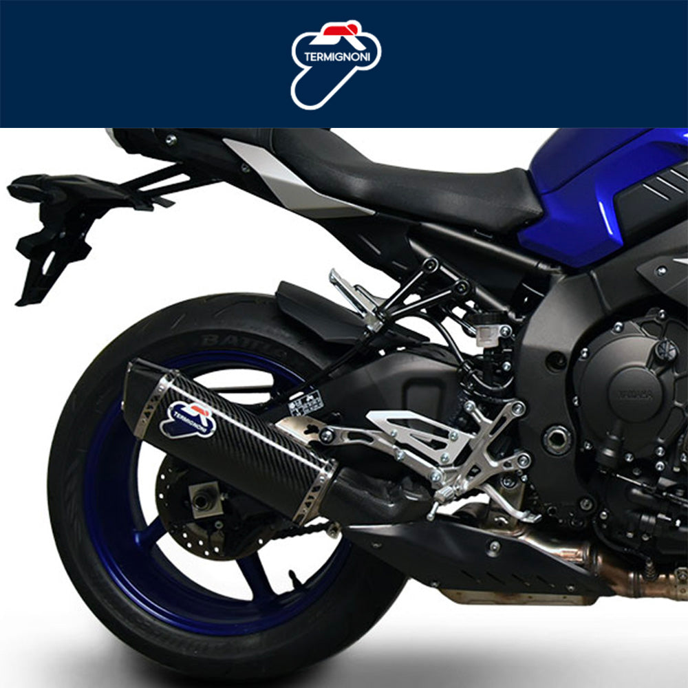 ２０１６年から２０２０年式モデル ヤマハ ＭＴ－１０用 テルミニョーニ フォース GP スタイル チタン CuNb/カーボン スリップオンTermignoni Force GP Style Titanium CuNb/Carbon Slip-On FZ-10/MT-10 (16-20) (送料無料)