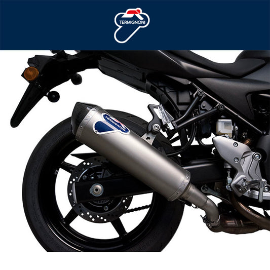 ２０１６年から２０１９年式モデル スズキ ＳＶ６５０用 テルミニョーニ レレバンス ステンレス/カーボン スリップオン Termignoni Relevance Stainless/Carbon Slip-On SV650 (16-19) (送料無料)
