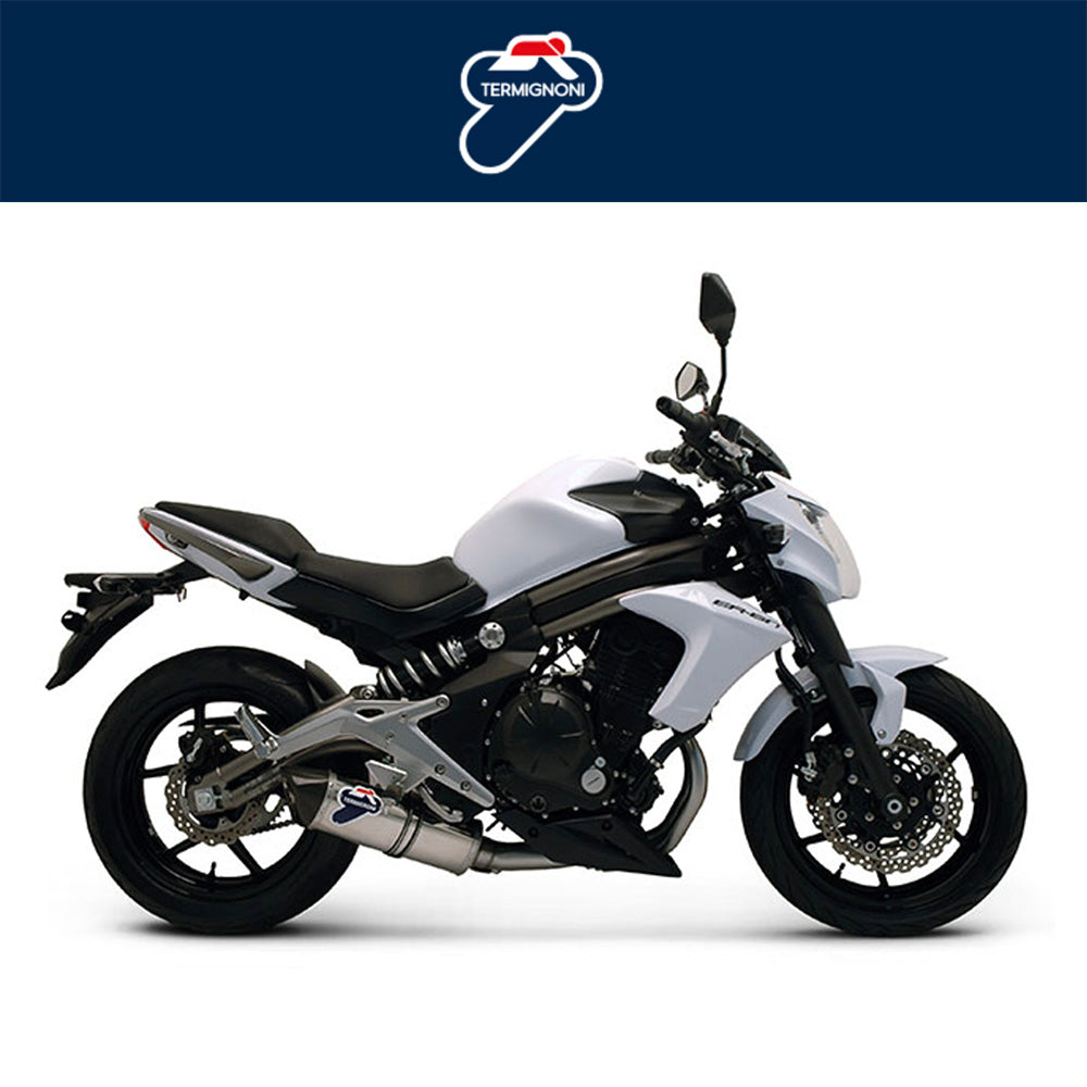 ２０１２年から２０１６年式モデル カワサキＥＲ－６ｎ用 テルミニョーニ レリバンス ステンレス/カーボン 4-2-1 フルシステム Termignoni Relevance Stainless/Carbon 4-2-1 Full System ER-6N (12-16) (送料無料)