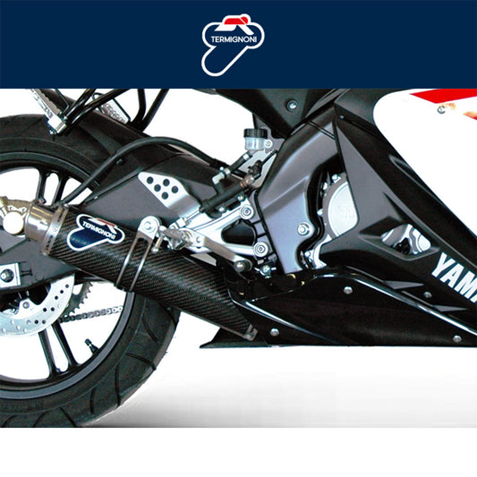 ２００８年から２０１３年式モデル ヤマハ ＹＺＦ－Ｒ１２５用 テルミニョーニ ラウンド ステンレス/カーボン フルレースシステム Termignoni Round Stainless/Carbon Full Race System YZF-R125 (08-13) (送料無料)