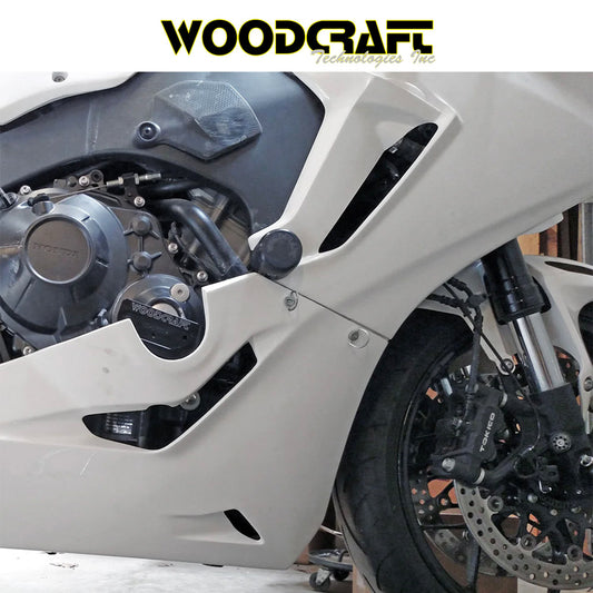 2017-2025年式 ホンダ ＣＢＲ１０００ＲＲ用 ウッドクラフト製 パック付きフレームスライダーキット　Woodcraft 50-0342 Honda CBR1000RR Frame Slider Kit with pucks (消費税、送料込み)