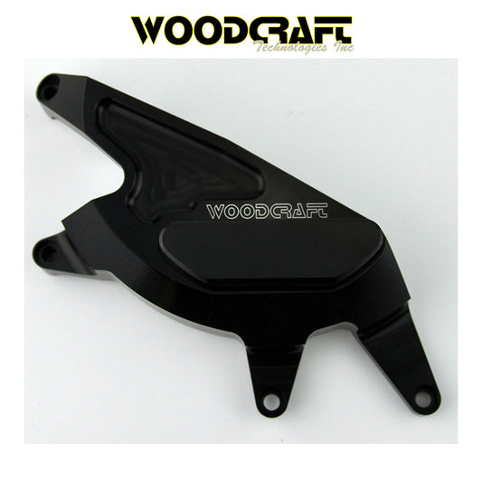 2017年から2025年式モデル スズキ ＳＶ６５０用 ウッドクラフト製スキッドパッド付きクラッチカバープロテクター　Woodcraft 60-0228RC Suzuki SV650 RHS Clutch Cover Protector w/ Skid Pad (消費税、送料込み)