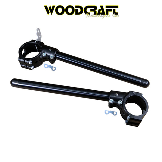 2013-2025年式 カワサキ Ｎｉｎｊａ ＺＸ－１０Ｒ用 ウッドクラフト製 ゼロオフセット クリップオン　Woodcraft 12-2150-K1 Zero Offset Woodcraft Motorcycle Clip-ons Kawasaki ZX10, ZX6 (消費税、送料込み)