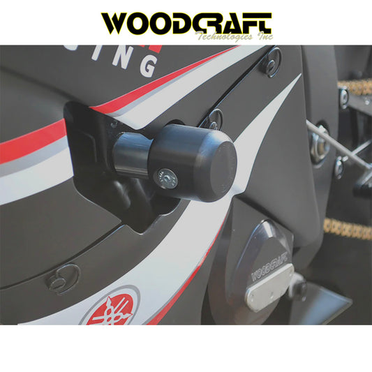 2006-2025年式 ヤマハＹＺＦ－Ｒ６用 ウッドクラフト製パック付きフレームスライダーキット　Woodcraft 50-0449 Yamaha R6 Frame Slider Kit with pucks (消費税、送料込み)