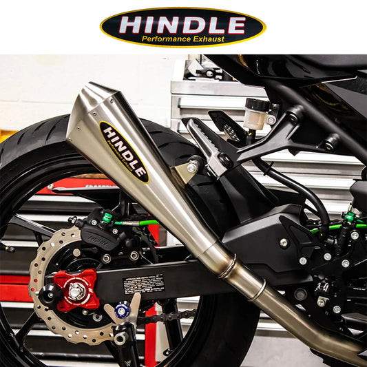 2018-2022年式 カワサキ Ninja400用 ヒンドル製 エボリューションメガホン スリッポン　Hindle Evolution Megaphone Slip-on System Kawasaki Ninja EX400 2018-22 (消費税、送料込み)