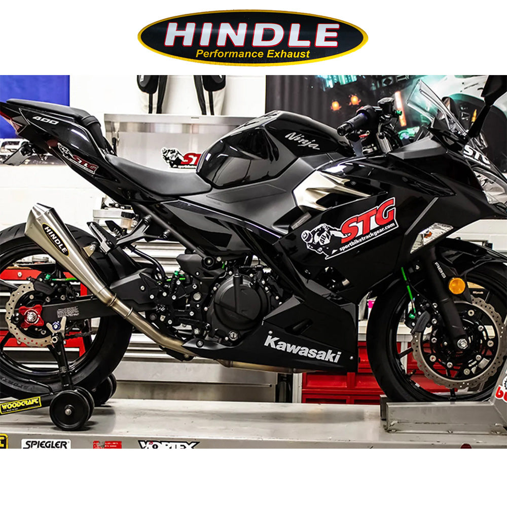2018-2022年式 カワサキ Ninja400用 ヒンドル製 エボリューションメガホン スリッポン　Hindle Evolution Megaphone Slip-on System Kawasaki Ninja EX400 2018-22 (消費税、送料込み)