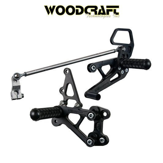 2007-2025年式 ホンダ ＣＢＲ６００ＲＲ用 ウッドクラフト製シフトペダル付きリアセット　Woodcraft 05-0338 Honda CBR600RR Rearset w/Shift Pedal (消費税、送料込み)