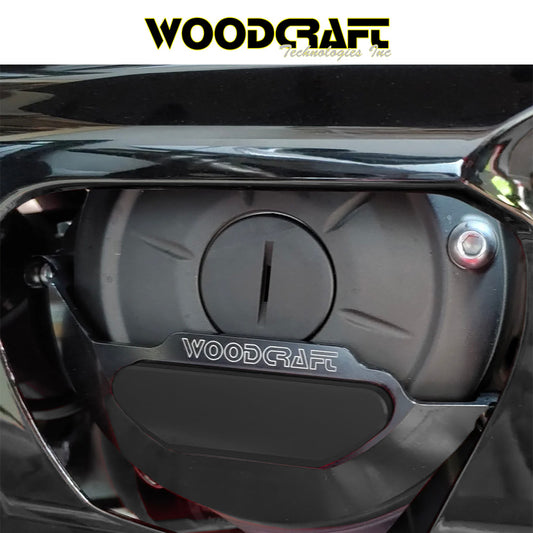 2015-2024年式 ヤマハＹＺＦ－Ｒ３用 ウッドクラフト製スキッドプレート付きステーターカバープロテクター　Woodcraft 60-0403LCB Yamaha R3 LHS Stator Cover Protector w/ Skid Plate (消費税、送料込み)