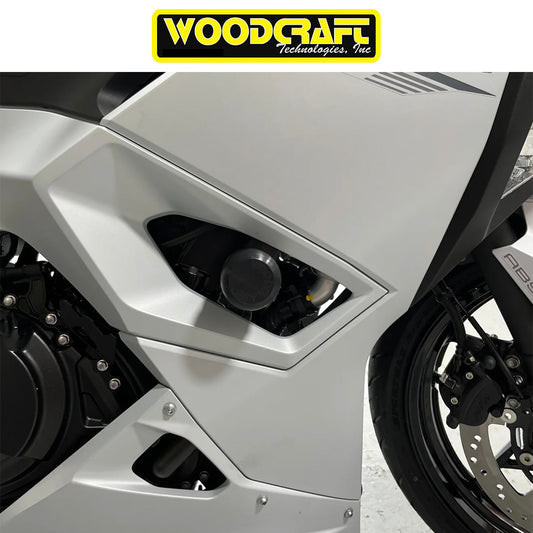 2018-2023年式 カワサキ Ｎｉｎｊａ ４００用 ウッドクラフト製 フレームスライダーキット 公道用（カット必要なし）　Woodcraft 50-0144S 2018-23 Kawasaki Ninja400, 2019-23 Z400, Ninja500 Frame Slider Kit - Street (No Cut) (消費税、送料込み)