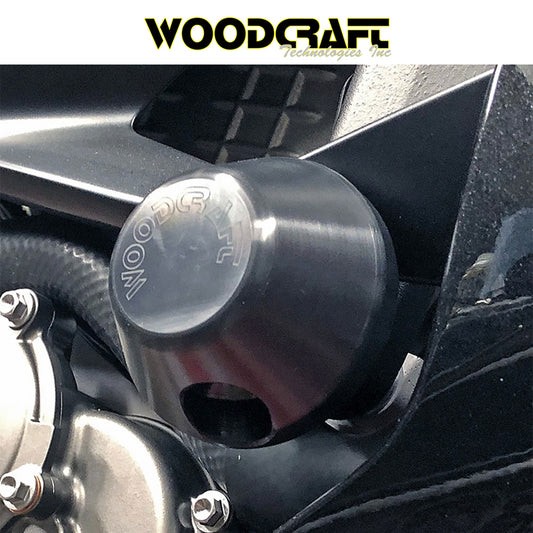 2019-2025年式 カワサキ Ｎｉｎｊａ ＺＸ－６Ｒ用 ウッドクラフト製 フレームスライダーキット（パック付き）　Woodcraft 50-0151 Kawasaki ZX636R Frame Slider Kit w/ pucks (消費税、送料込み)