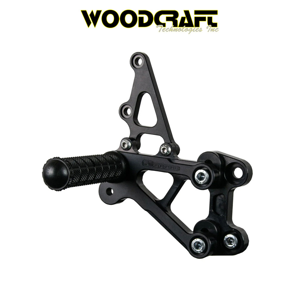 2007-2025年式 ホンダ ＣＢＲ６００ＲＲ用 ウッドクラフト製シフトペダル付きリアセット　Woodcraft 05-0338 Honda CBR600RR Rearset w/Shift Pedal (消費税、送料込み)