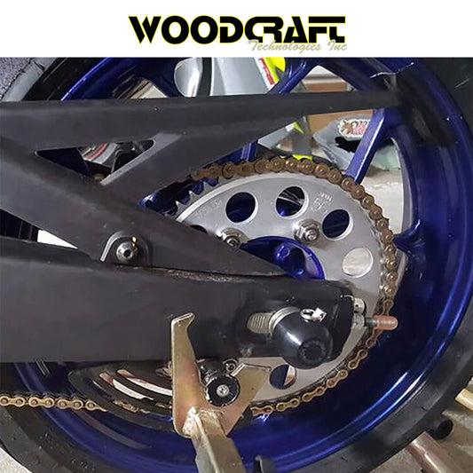 2015-2024年式 ヤマハＹＺＦ－Ｒ３用 ウッドクラフト製リアアクスルスライダー　Woodcraft 45-0403R Yamaha R3 Rear Axle Sliders (消費税、送料込み)