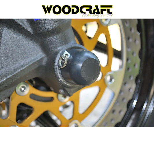 2013-2024年式 カワサキ Ｎｉｎｊａ ＺＸ－６Ｒ用 ウッドクラフト製 フロントアクスルスライダーキット　Woodcraft 45-0150F Kawasaki ZX-6R Front Axle Slider Kit (消費税、送料込み)