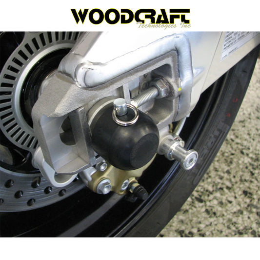 2015-2025年式 アプリリア ＲＳＶ４用ウッドクラフト製リアアクスルスライダー(左右セット)　Woodcraft 45-0740R Aprilia Rear Axle Sliders (消費税、送料込み)