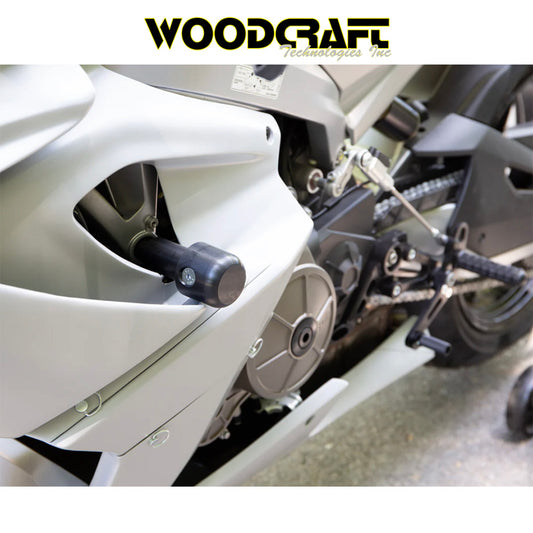 2021-2025年式 アプリリア RS660用 ウッドクラフト製フレームスライダーキット（パック付き）　Woodcraft 50-0760 Aprilia RS 660 Frame Slider Kit w/ pucks (消費税、送料込み)