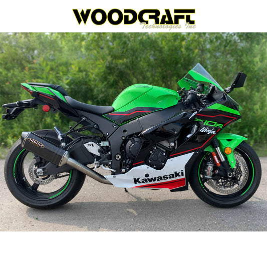 2021-2025年式 カワサキ Ｎｉｎｊａ ＺＸ－１０Ｒ用 ヒンドル製 エボリューション スリップオンシステム(カーボン製マフラー、カーボンキャップ付き)　Hindle Evolution Full System Kawasaki ZX10 2021-22 (消費税、送料込み)