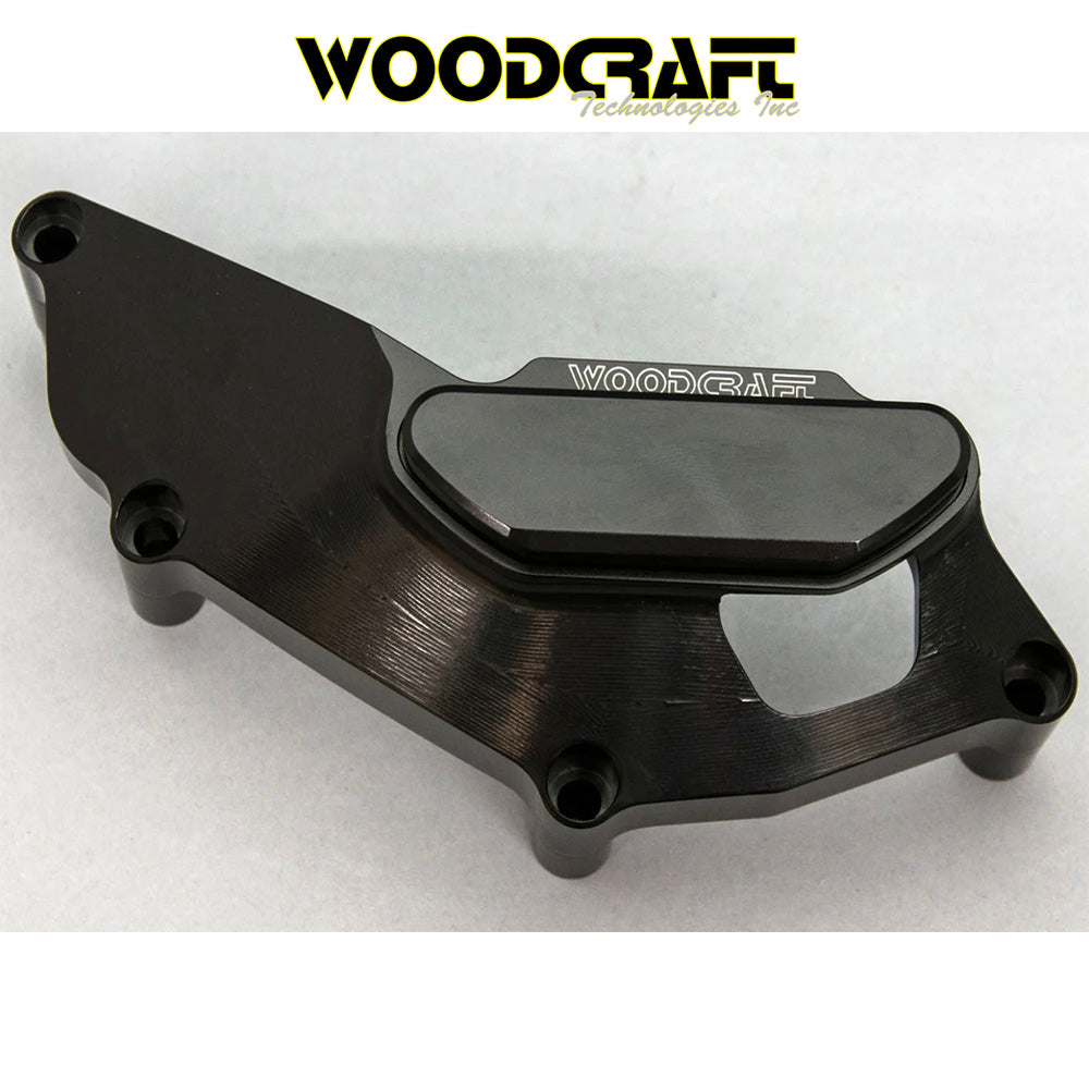 2017-2024年式 ヤマハ MT-07用 ウッドクラフト製スキッドプレート付きステーターカバープロテクター　Woodcraft 60-0407LB Yamaha FZ07,MT07 LHS Stator Cover Protector w/ Skid Plate (消費税、送料込み)