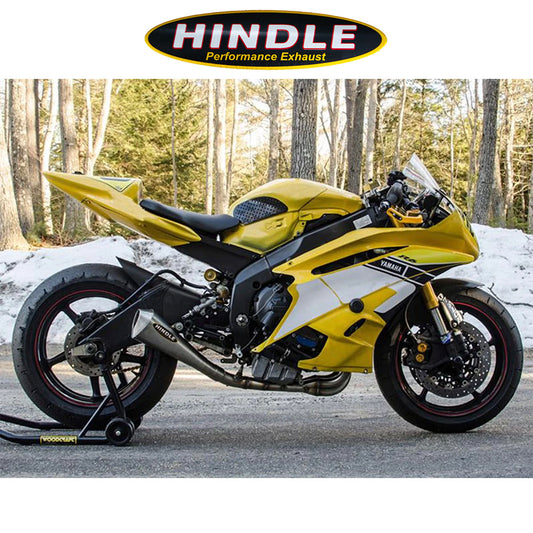 2006-2025年式 ヤマハＹＺＦ－Ｒ６用 ヒンドル製エボリューション メガフォン フルシステム(ステンレス製マフラー、ステンレスキャップ付き)　Hindle Evolution Megaphone Full System Yamaha R6 2006-20 (消費税、送料込み)