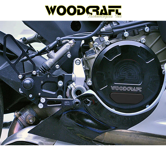 ドゥカティ １１９９パニガーレＳ用 ウッドクラフト製 スキッドパッド付きクラッチカバー　Woodcraft 60-0645RB Ducati 1199/1299/959/V2 Panigale RHS Clutch Cover w/ Skid Pad (消費税、送料込み)