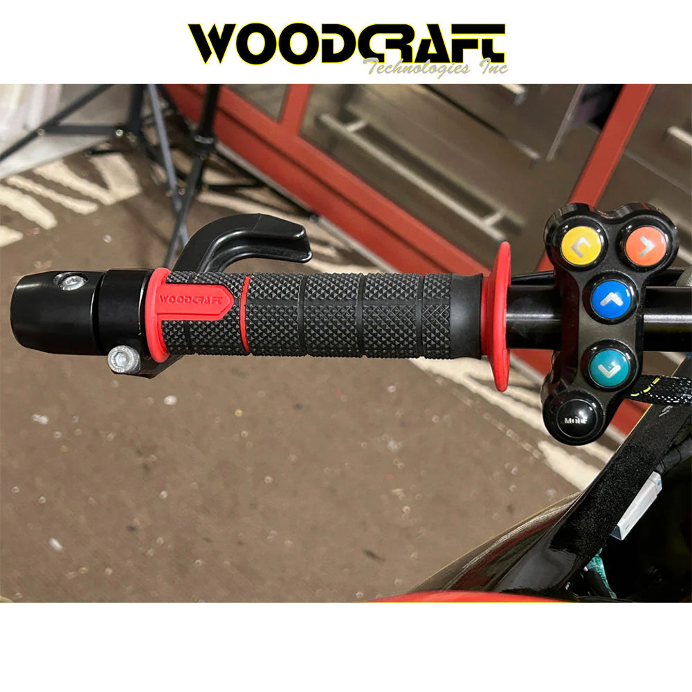 ウッドクラフト製SB1 バイクグリップ両側セット(ブラック/レッド)　Woodcraft 18-010x Woodcraft SB1 Motorcycle Grips (消費税、送料込み)