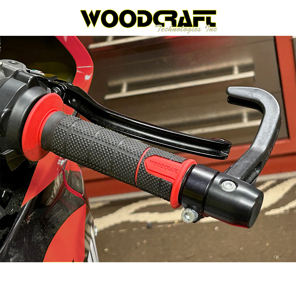 ウッドクラフト製SB1 バイクグリップ両側セット(ブラック/レッド)　Woodcraft 18-010x Woodcraft SB1 Motorcycle Grips (消費税、送料込み)
