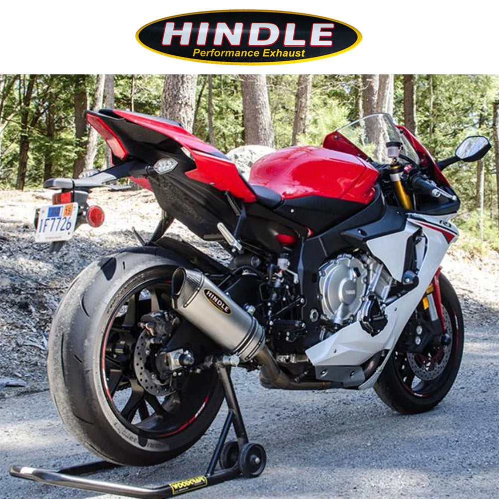 2015-2024年式 ヤマハ ＹＺＦ－Ｒ１用 ヒンドル製 エボリューション フルシステム(チタンマフラー、カーボンキャップ付き)　Hindle Evolution Full System Yamaha R1 2015-24 (消費税、送料込み)