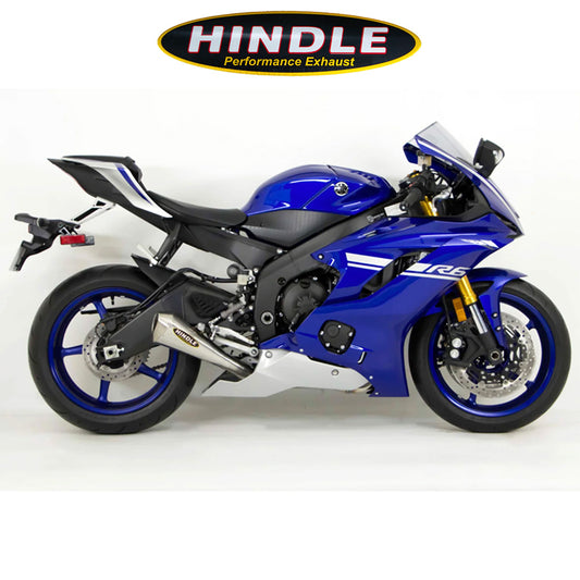 2006-2025年式 ヤマハＹＺＦ－Ｒ６用 ヒンドル製エボリューション メガフォン スリップオンシステム(ステンレス製マフラー、ステンレスキャップ付き)　Hindle Evolution Megaphone Slip-on System Yamaha R6 2006-20 (消費税、送料込み)