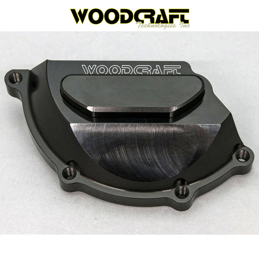 2017年から2018年式モデル ＢＭＷ ＨＰ４ RACE用 ウッドクラフト製スキッドパッド付きステーターカバー　Woodcraft 60-0750LB 2009-19 BMW S1000RR/S1000R/S1000XR LHS Stator Cover w/ Skid Pad (消費税、送料込み)