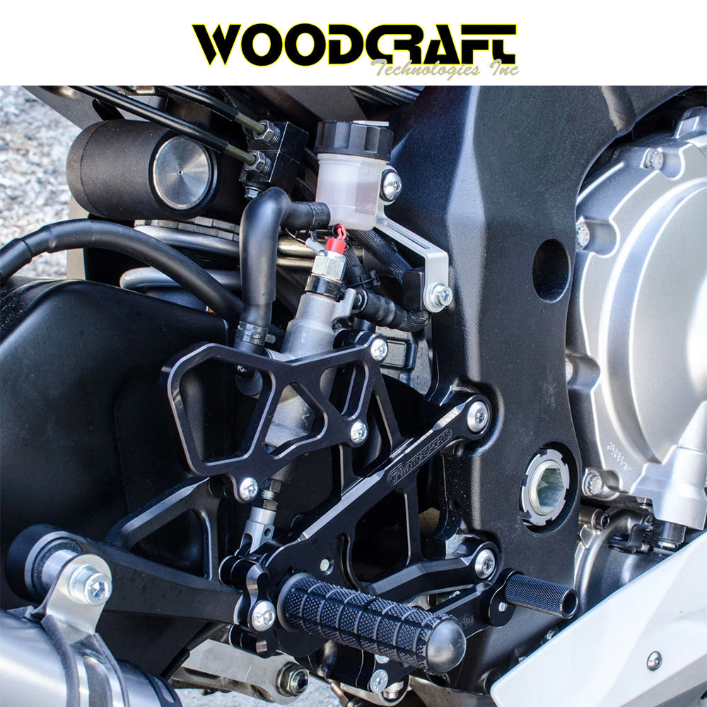 2015-2025年式 ヤマハ ＹＺＦ－Ｒ１用 ウッドクラフト製 リアセット　Woodcraft 05-0454B Yamaha R1 Complete Rearset (消費税、送料込み)