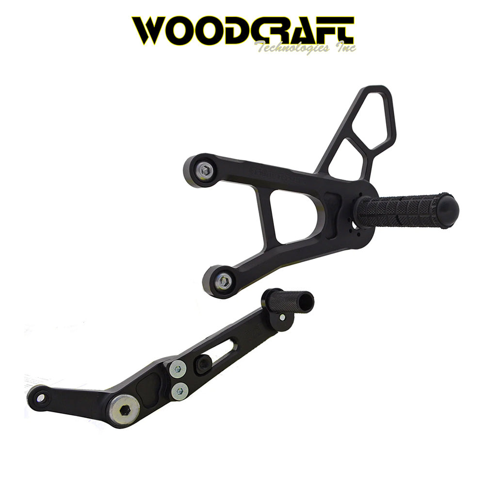2015-2025年式 ヤマハ ＹＺＦ－Ｒ１用 ウッドクラフト製 リアセット　Woodcraft 05-0454B Yamaha R1 Complete Rearset (消費税、送料込み)