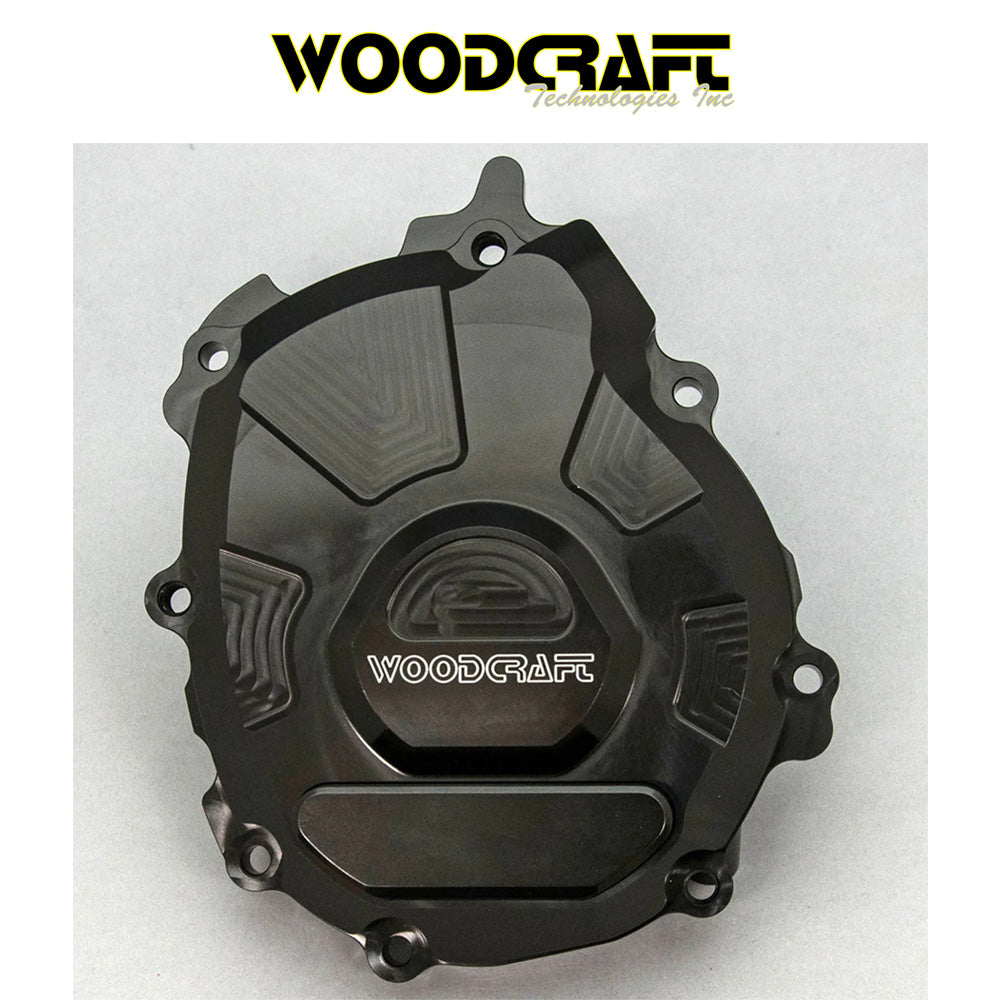 2015-2025年式 ヤマハ ＹＺＦ－Ｒ１用 ウッドクラフト製 スキッドパッド付きステーターカバー　Woodcraft 60-0454LB Yamaha R1 LHS Stator Cover w/ Skid Pad (消費税、送料込み)