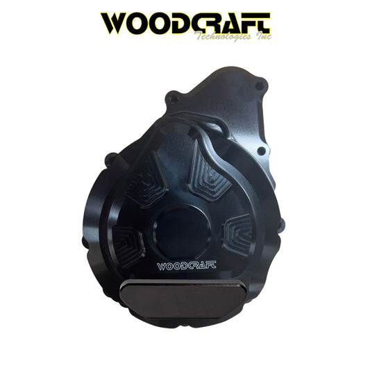 2023-2025年式 カワサキ Ｎｉｎｊａ ＺＸ－４ＲＲ用 ウッドクラフト製スキッドプレート付きステーターカバー　Woodcraft Woodcraft 60-0137LB Kawasaki ZX-4RR LHS Stator Cover Assembly (消費税、送料込み)