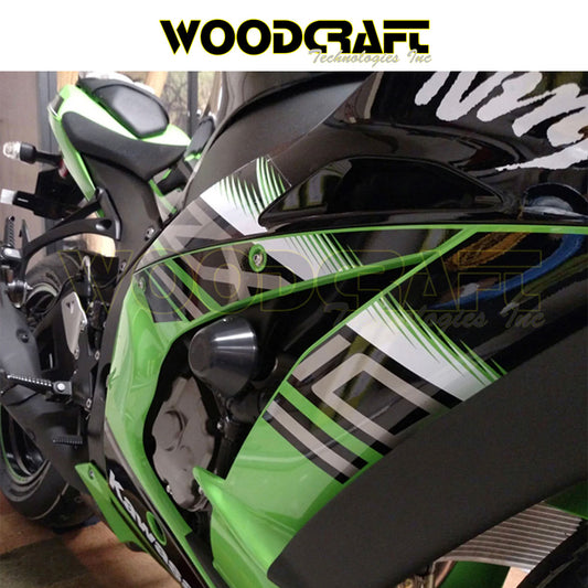2016-2025年式 カワサキ Ｎｉｎｊａ ＺＸ－１０Ｒ用 ウッドクラフト製 フレームスライダーキット（パック付き）　Woodcraft 50-0170 Kawasaki ZX10R Frame Silder Kit w/ pucks (消費税、送料込み)