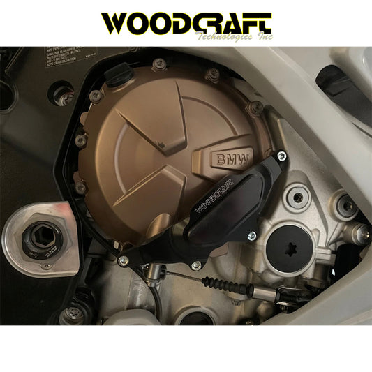 2020-2025年式 ＢＭＷ Ｓ１０００ＲＲ用 ウッドクラフト製スキッドプレート付きクラッチカバープロテクター　Woodcraft 60-0757RC BMW S1000RR Clutch Cover Protector w/ Skid Plate (消費税、送料込み)