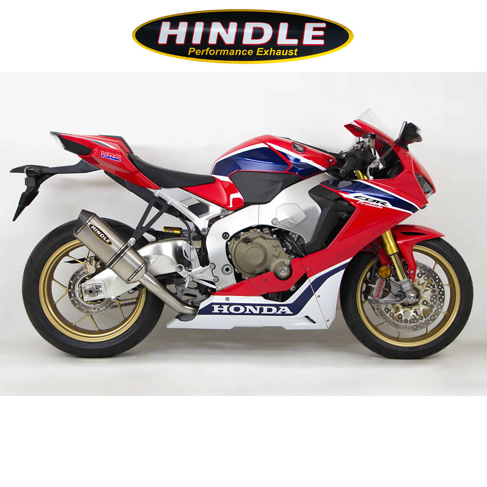 ２０１７年から２０２５年式モデル ホンダ ＣＢＲ１０００ＲＲ用 ヒンドル製 エボリューションフルシステム (チタン製マフラー、カーボンキャップ付き)　Hindle Evolution Full System Honda CBR1000RR 2017-21 (消費税、送料込み)