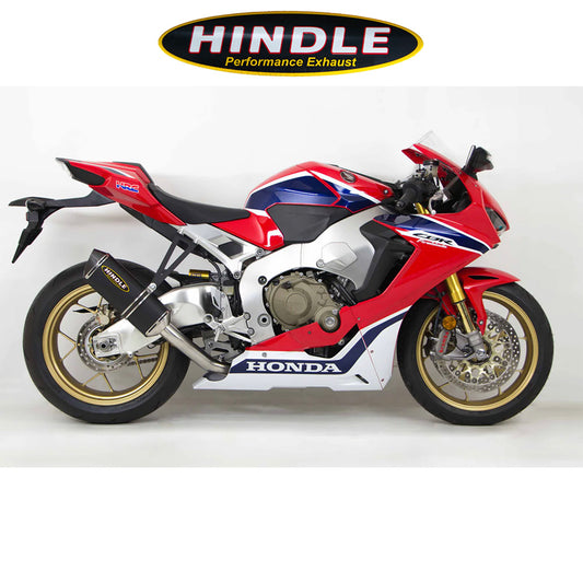 ２０１７年から２０２５年式モデル ホンダ ＣＢＲ１０００ＲＲ用 ヒンドル製 エボリューションフルシステム (カーボン製マフラー、カーボンキャップ付き)　Hindle Evolution Full System Honda CBR1000RR 2017-21 (消費税、送料込み)