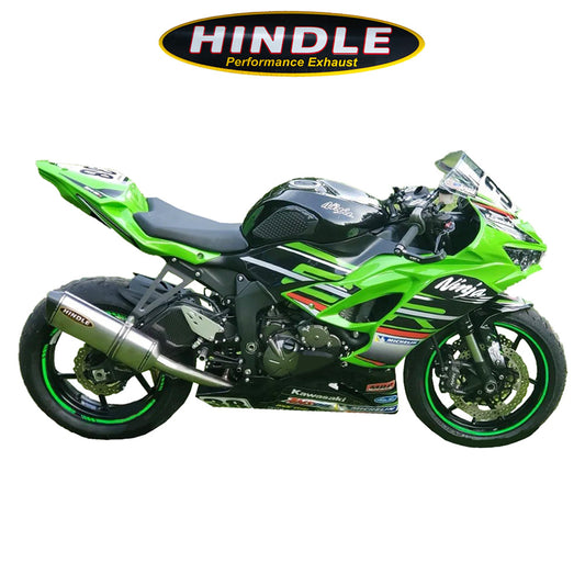2009-2025年式 カワサキ Ｎｉｎｊａ ＺＸ－６Ｒ用 ヒンドル製 エボリューション フルシステム(チタンマフラー、カーボンキャップ付き)　Hindle Evolution Full System Kawasaki ZX6R/636 2009-25 (消費税、送料込み)