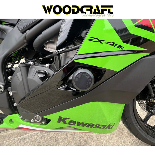 2023-2025年式 カワサキ Ｎｉｎｊａ ＺＸ－４ＲＲ用 ウッドクラフト製フレームスライダーキット左右セット　Woodcraft 50-0137 Kawasaki Ninja ZX-4RR Frame Slider Kit (消費税、送料込み)
