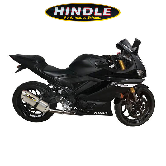 2015-2024年式 ヤマハＹＺＦ－Ｒ３用 ヒンドル製エボリューション フルシステム(ステンレス製マフラー、ステンレスキャップ付き)　Hindle Evolution Full System Yamaha R3 2015-21 (消費税、送料込み)