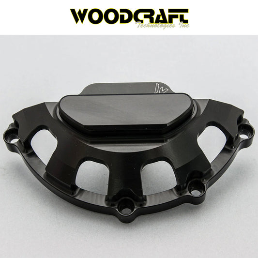 2013-2017年式トライアンフ デイトナ６７５用ウッドクラフト製スキッドパッド付きステーターカバー(右側)　Woodcraft 60-0502LC Triumph Daytona 675, Street Triple, Moto2 LHS Stator Cover Protector w/ Skid Pad (消費税、送料込み)