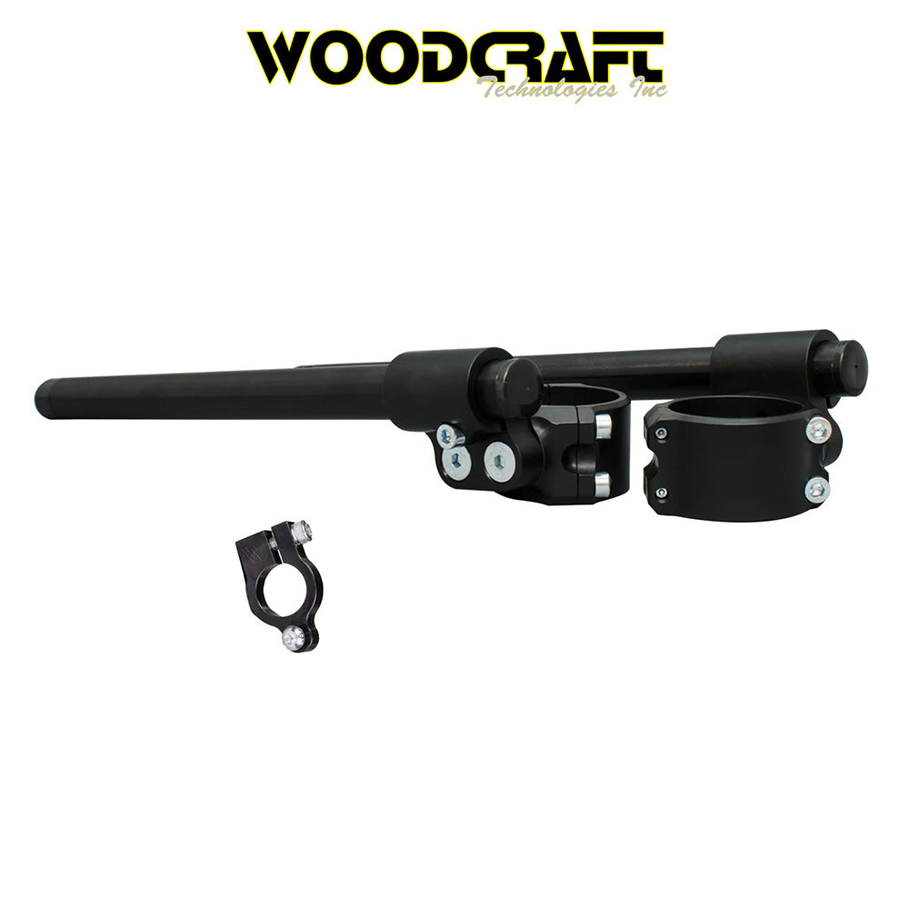 2021-2025年式 アプリリア RS660用 ウッドクラフト製１インチ(25mm) ライザークリップオンセット（リザーバーマウント付き）　Woodcraft 12-1551-BXLA1 1" Riser Clipons for Aprillia RS660 w/ BXL and Reservoir mount (消費税、送料込み)