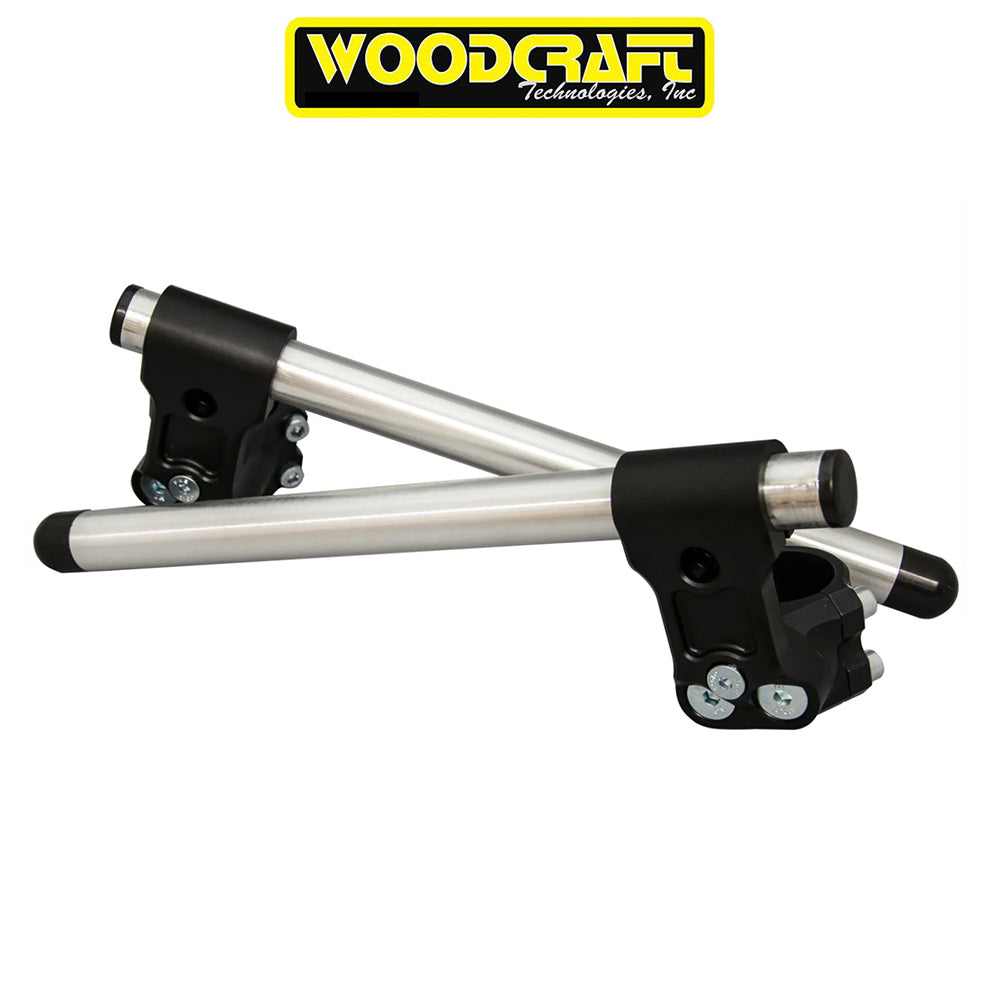 カワサキ Ｎｉｎｊａ ４００用 ウッドクラフト製 ライザー クリップオン(シルバー) 長さ30.48cm　Woodcraft Riser Clipon for Kawasaki Ninja 400,500 41mm (消費税、送料込み)