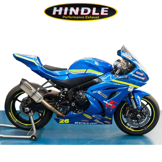 2017-2025年式 スズキ ＧＳＸ－Ｒ１０００Ｒ用 ヒンドル製 エボリューション フルシステム(チタン製マフラー、カーボンキャップ付き)　Hindle Evolution Full System Suzuki GSXR1000 2017-21 (消費税、送料込み)