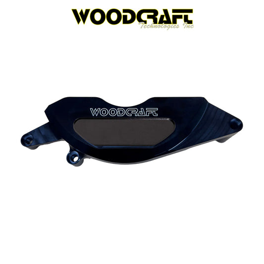 2018-2023年式 カワサキ Ｎｉｎｊａ ４００用 ウッドクラフト製 スキッドプレート付きステーターカバープロテクター　Woodcraft 60-0144LC 2018-23 Kawasaki Ninja400, 2019-23 Z400, Ninja500 LHS Stator Cover Protector w/ Skid Plate (消費税、送料込み)