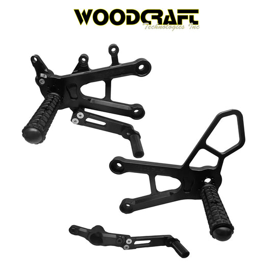 2024-2025年式 ホンダ ＣＢＲ１０００ＲＲ－Ｒ用ウッドクラフト製スタンダード/GP シフトコンプリートリアセット　Woodcraft 05-0345B Honda CBR1000RR-R STD/GP Shift Complete Rearset (消費税、送料込み)