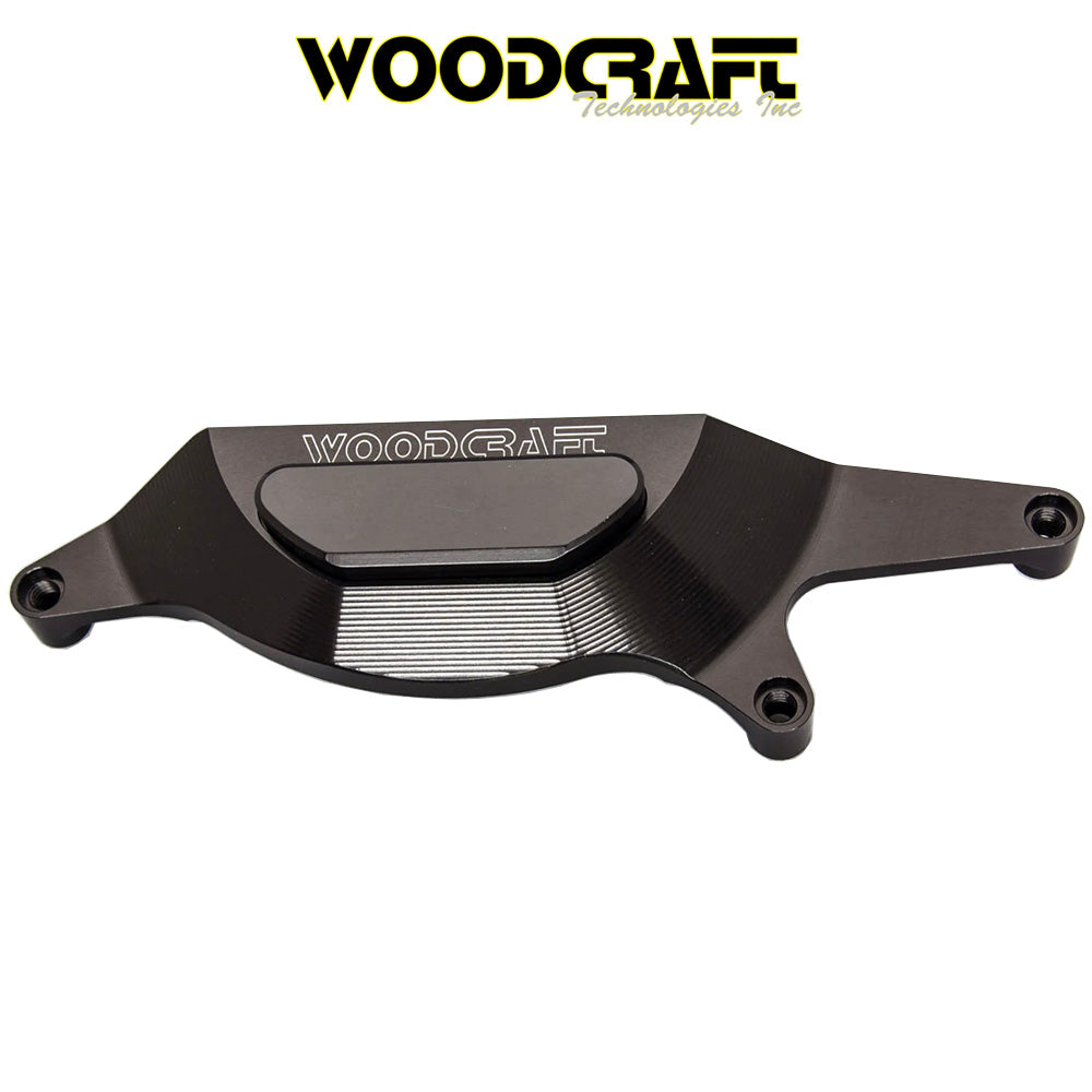 2018-2023年式 カワサキ Ｎｉｎｊａ ４００用 ウッドクラフト製 スキッドプレート付きクラッチカバープロテクター　Woodcraft 60-0144RC 2018-23 Kawasaki Ninja400, 2019-23 Z400, Ninja500 RHS Clutch Cover Protector w/ Skid Plate (消費税、送料込み)