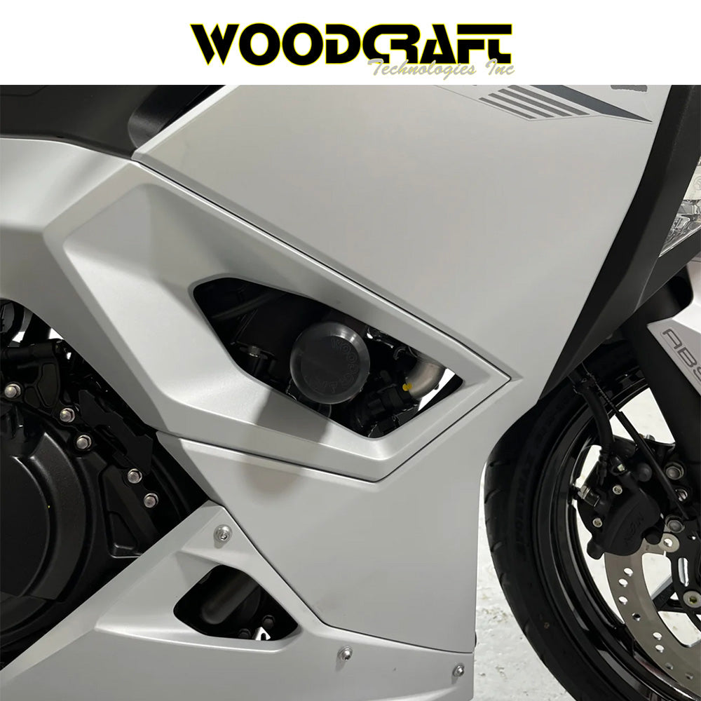 2018-2023年式 カワサキ Ｎｉｎｊａ ４００用 ウッドクラフト製 フレームスライダーキット 公道用（カット必要なし）　Woodcraft 50-0144S 2018-23 Kawasaki Ninja400, 2019-23 Z400, Ninja500 Frame Slider Kit - Street (No Cut) (消費税、送料込み)