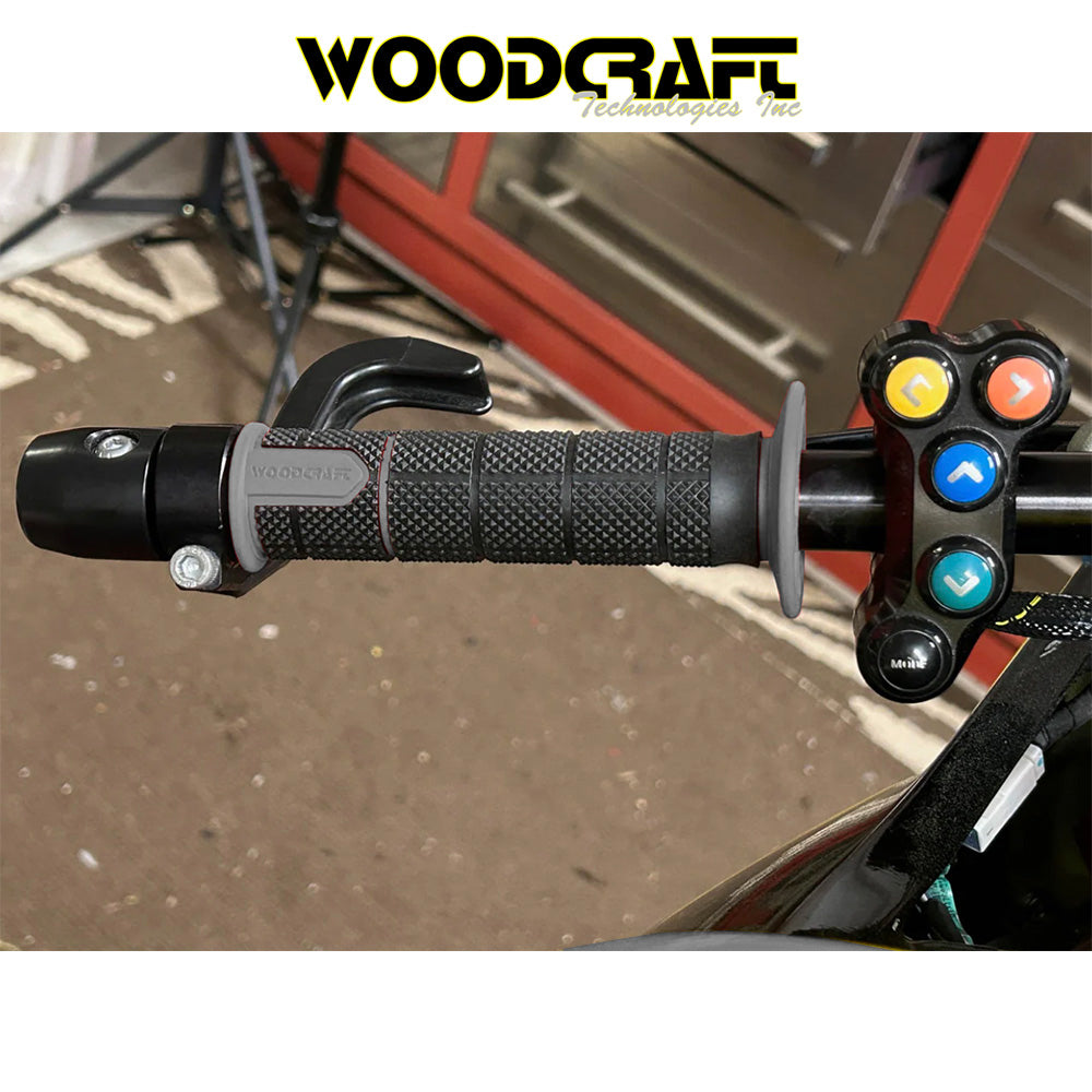 ウッドクラフト製SB1 バイクグリップ両側セット(ブラック/グレー)　Woodcraft 18-010x Woodcraft SB1 Motorcycle Grips (消費税、送料込み)
